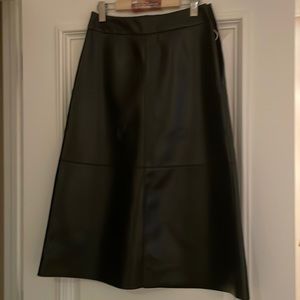 Black faux leather skirt